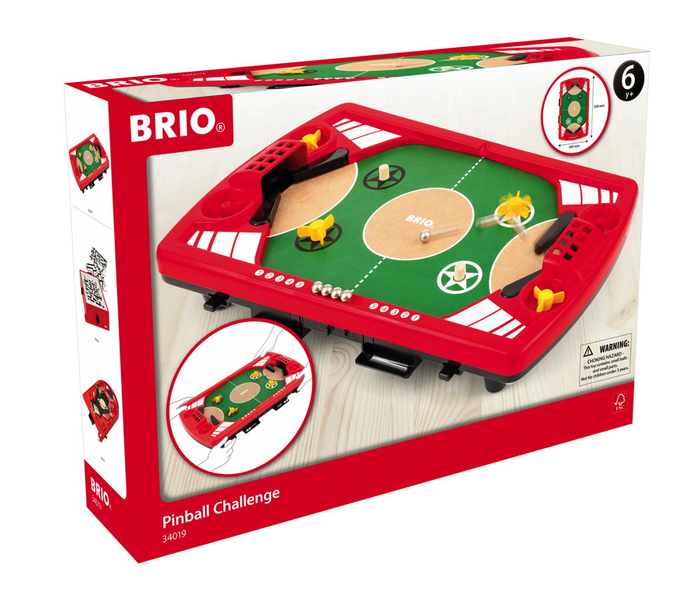 Brio Familienspiele Geschicklichkeitsspiel Tischfußball Flipper 34019