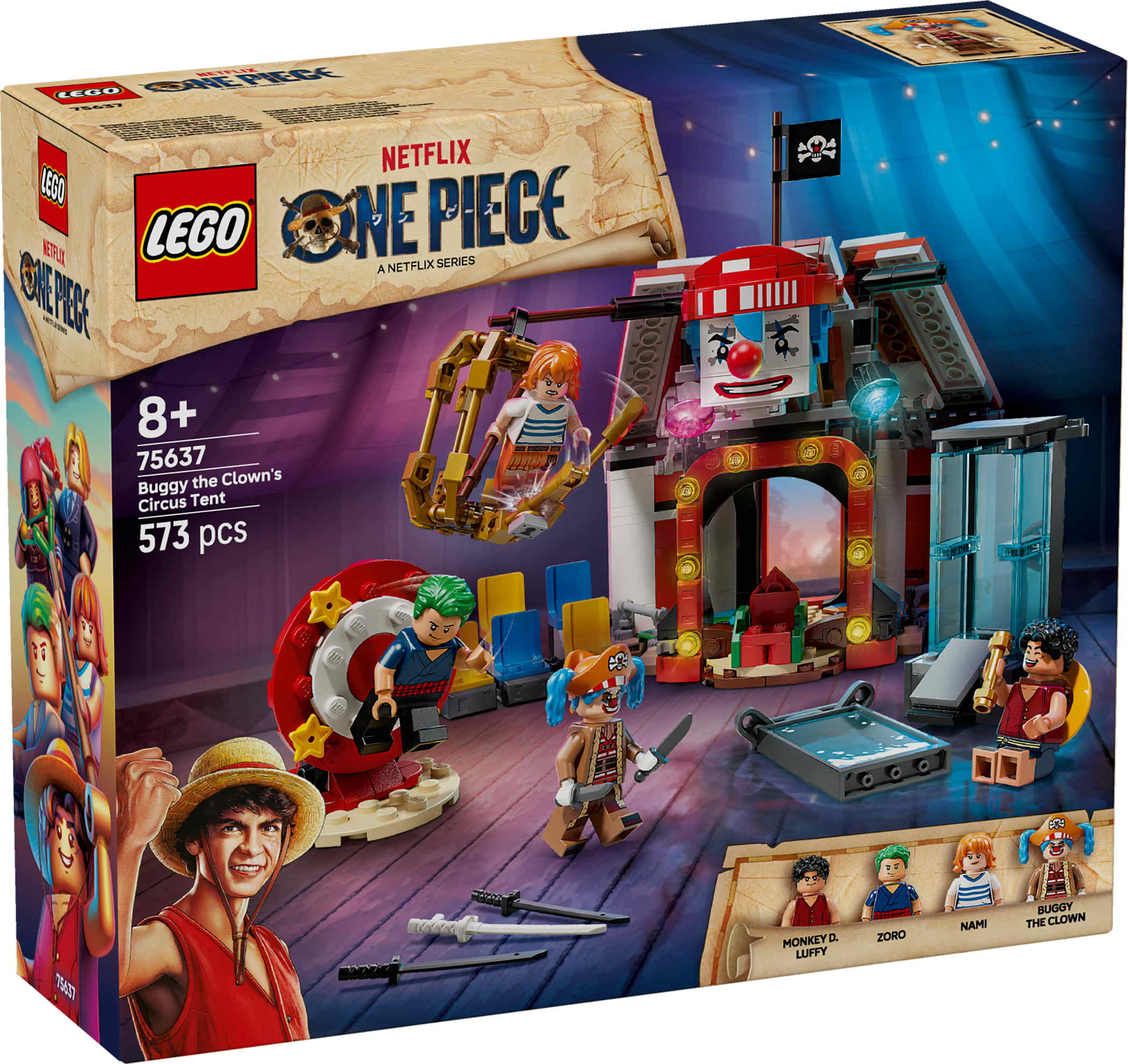 LEGO® ONE PIECE Zirkuszelt von Buggy dem Clown 573 Teile 75637