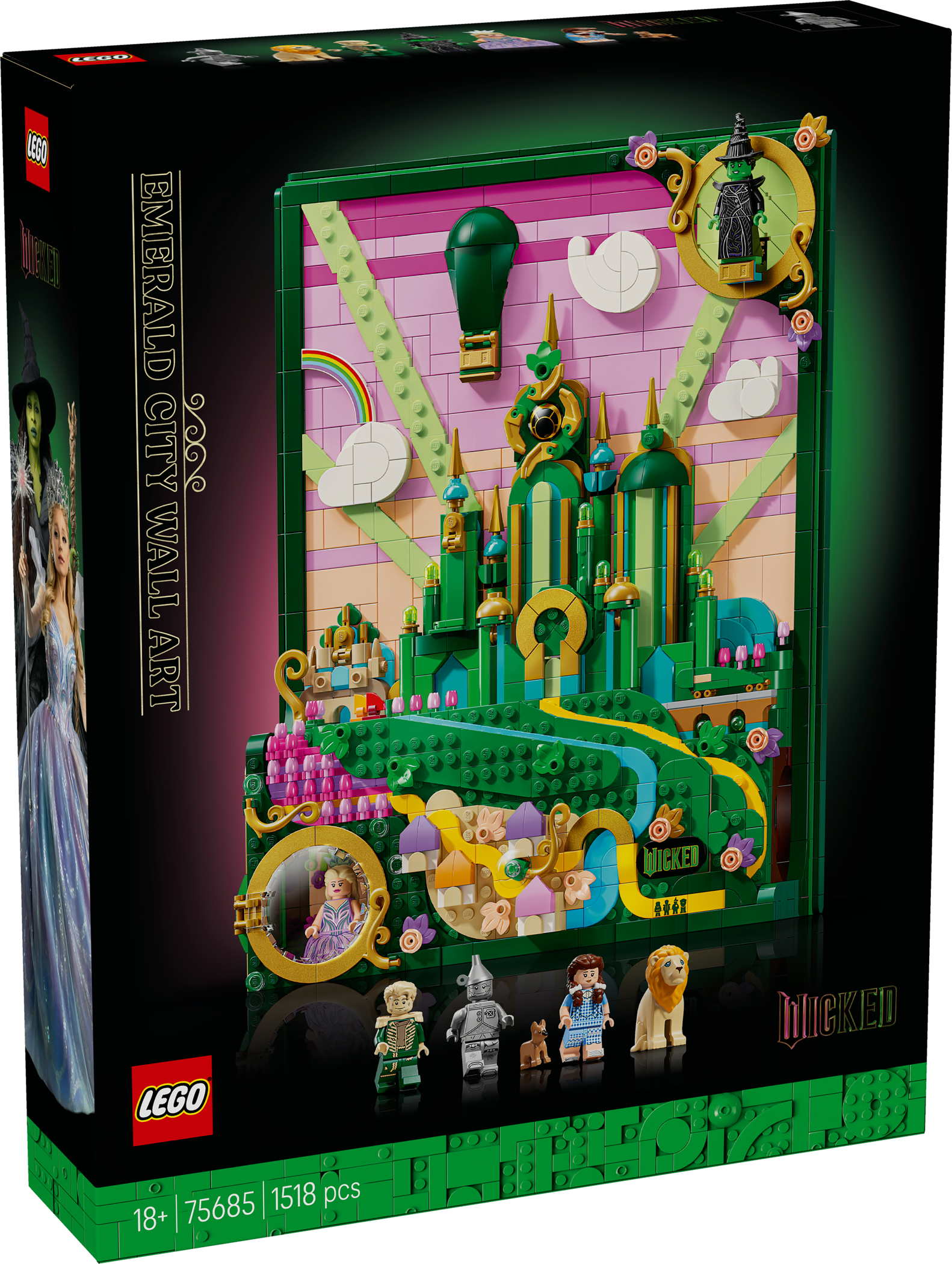 LEGO® Wicked Emerald City Wandkunst 1518 Teile 75685