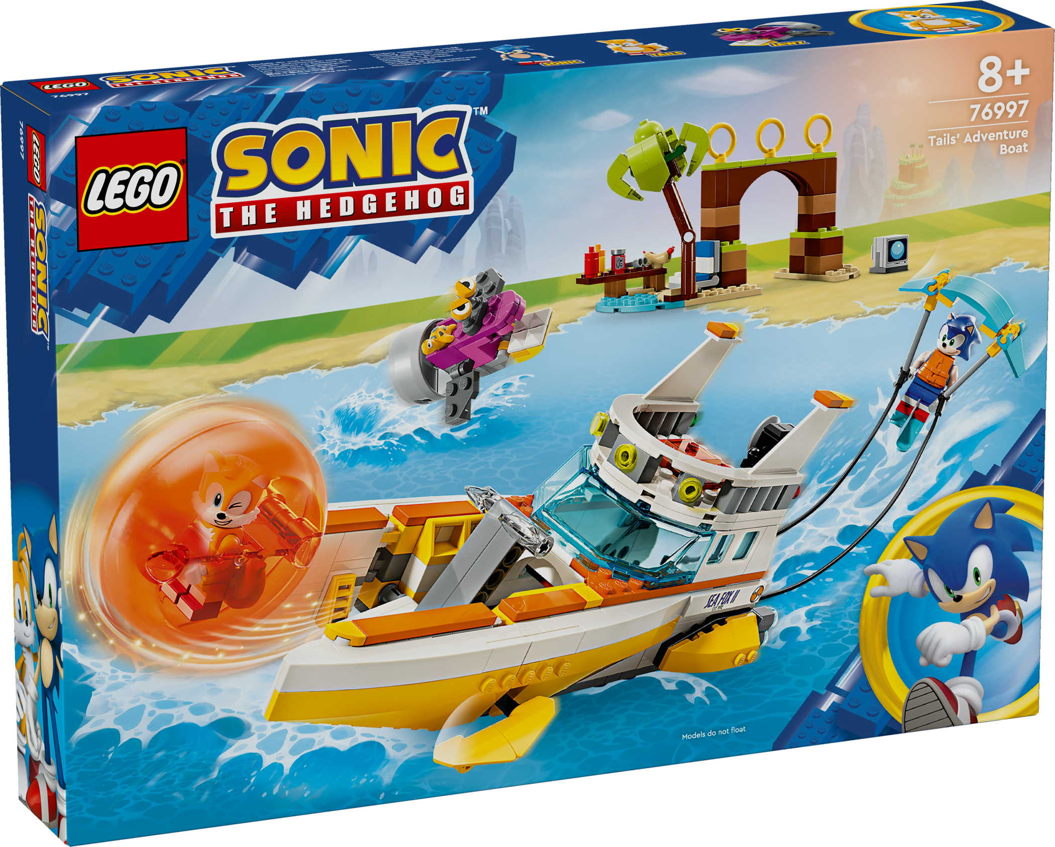 LEGO® Sonic Tails' Abenteuerboot 393 Teile 76997