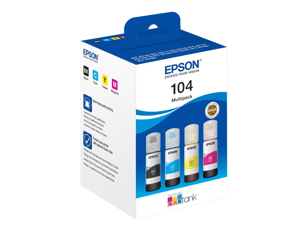 4 Epson Tintenbeh�lter Tinte 104 BK / C / M / Y Multipack