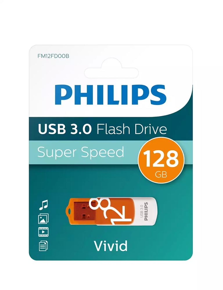 Philips USB Stick 128GB Speicherstick Vivid Edition orange USB 3.0