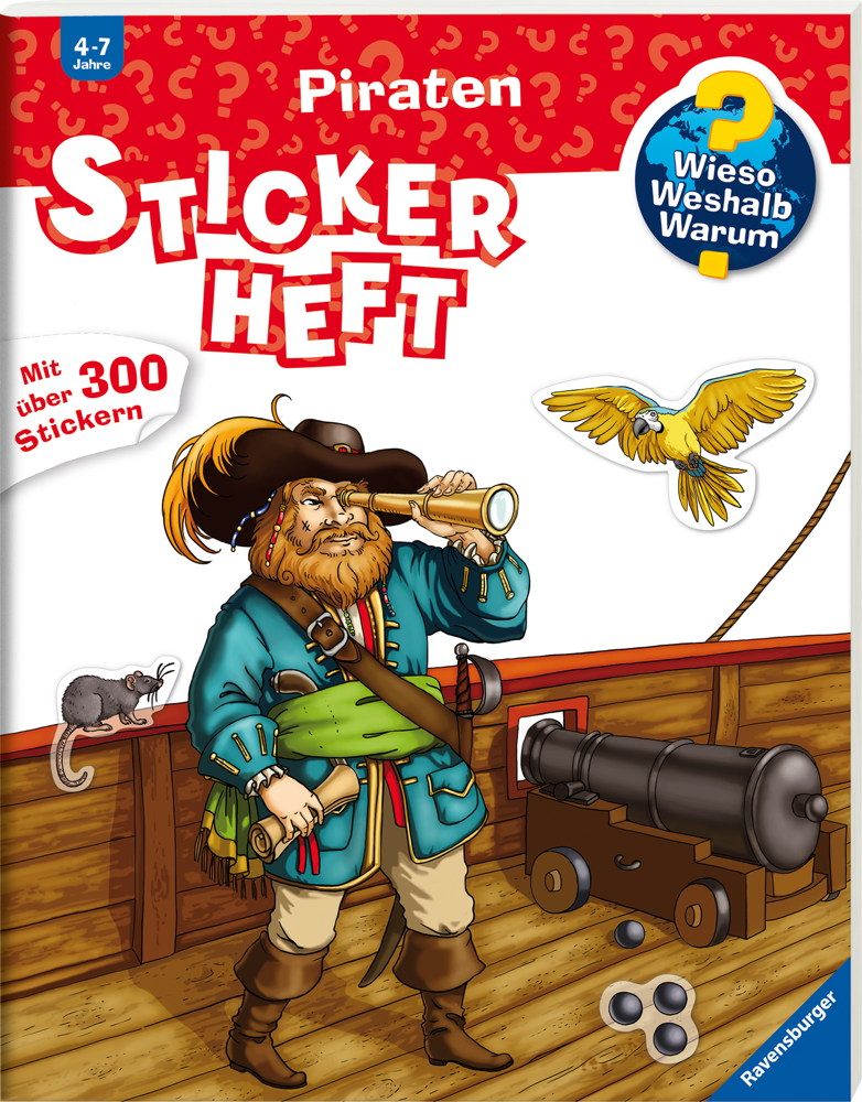 Ravensburger Buch Wieso? Weshalb? Warum? Stickerheft Piraten 32941