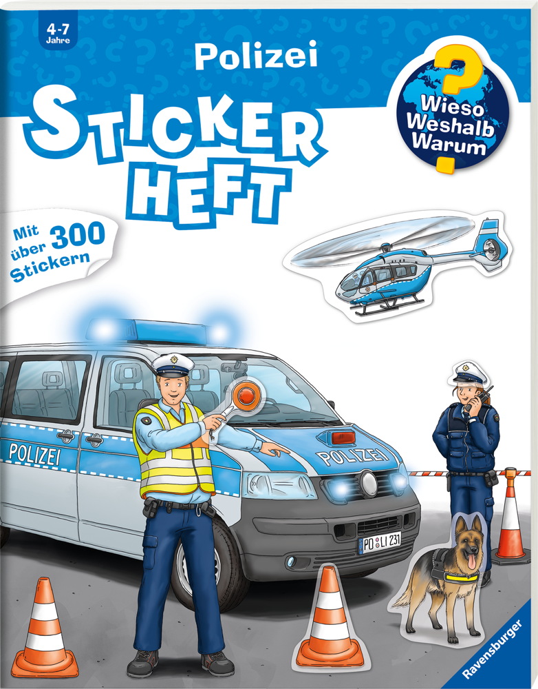 Ravensburger Buch Wieso? Weshalb? Warum? Stickerheft Polizei 32942