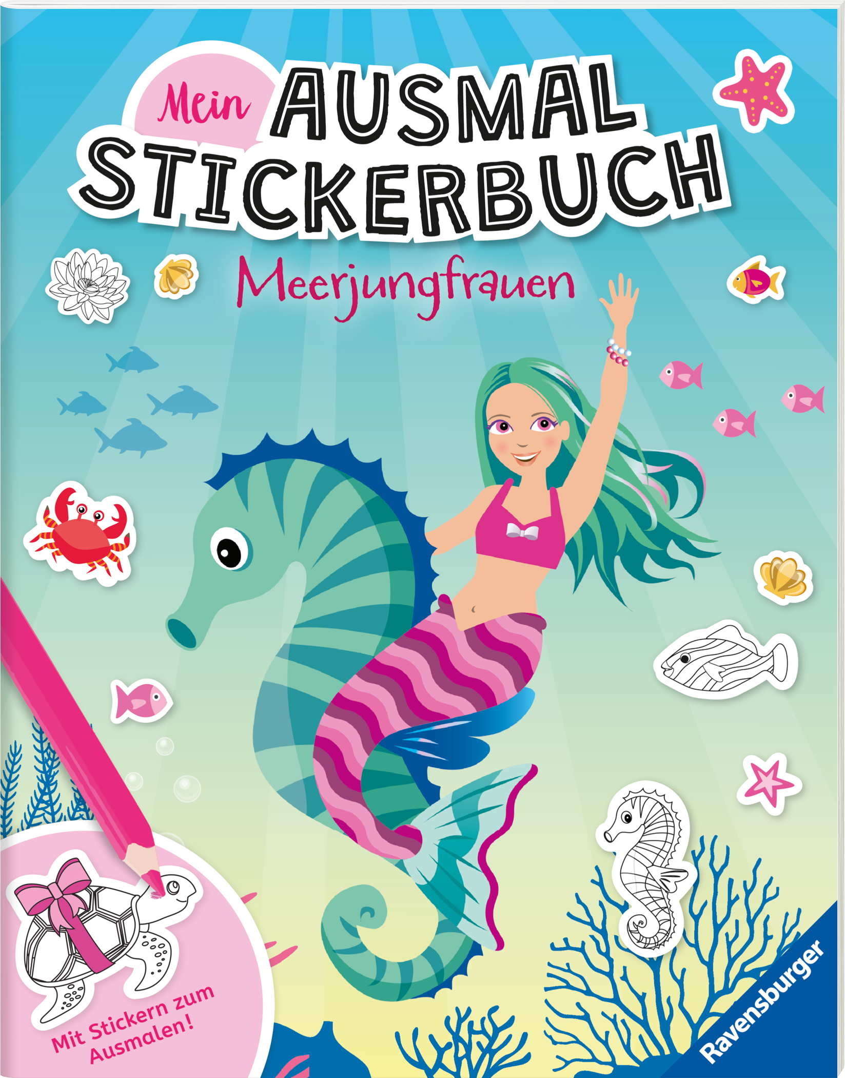 Ravensburger Buch Activity Mein Ausmalstickerbuch Meerjungfrauen 41628