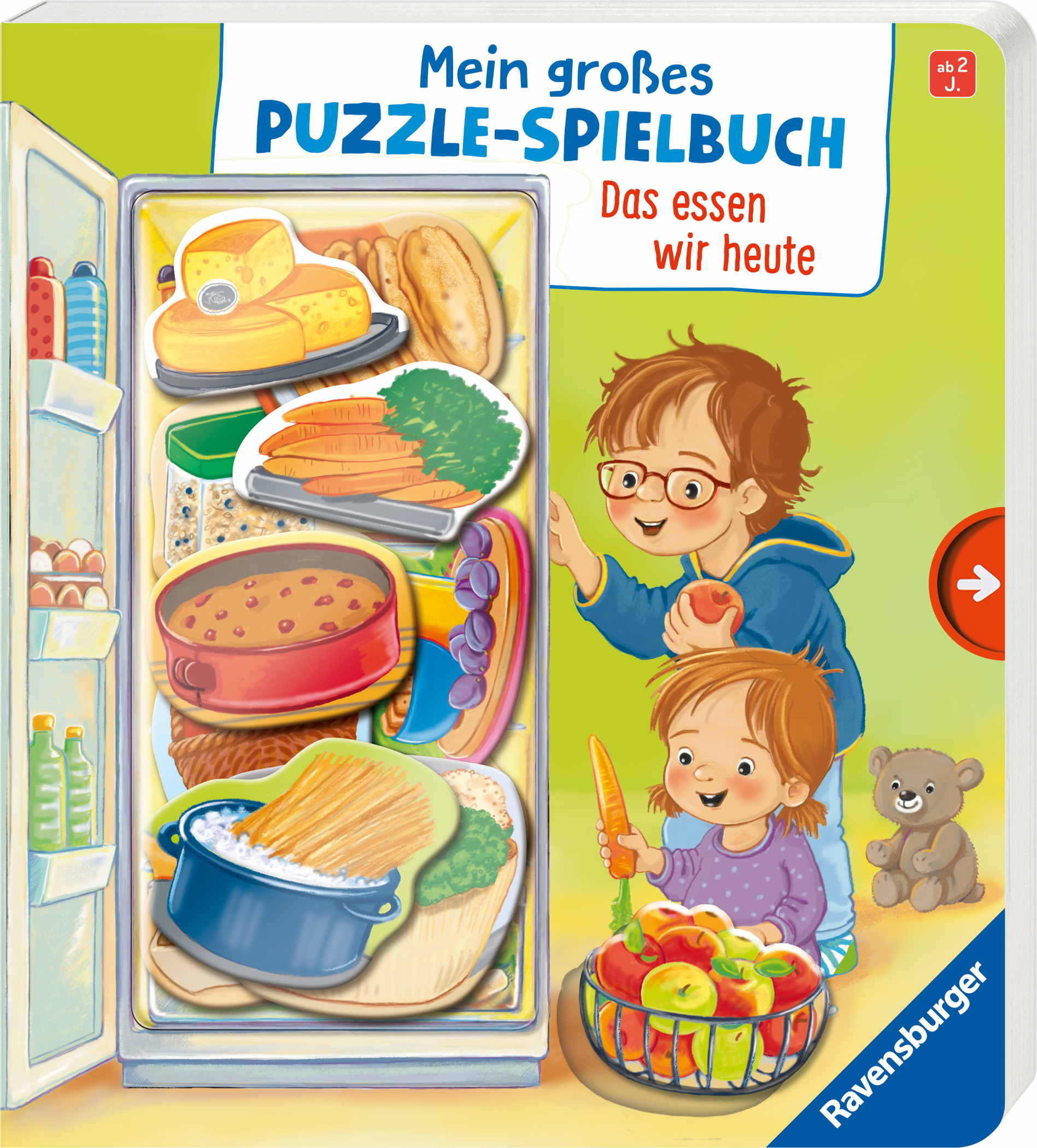Ravensburger Buch Pappbilderbuch Mein gro�es Puzzle-Spielbuch Das essen wir heute 41894