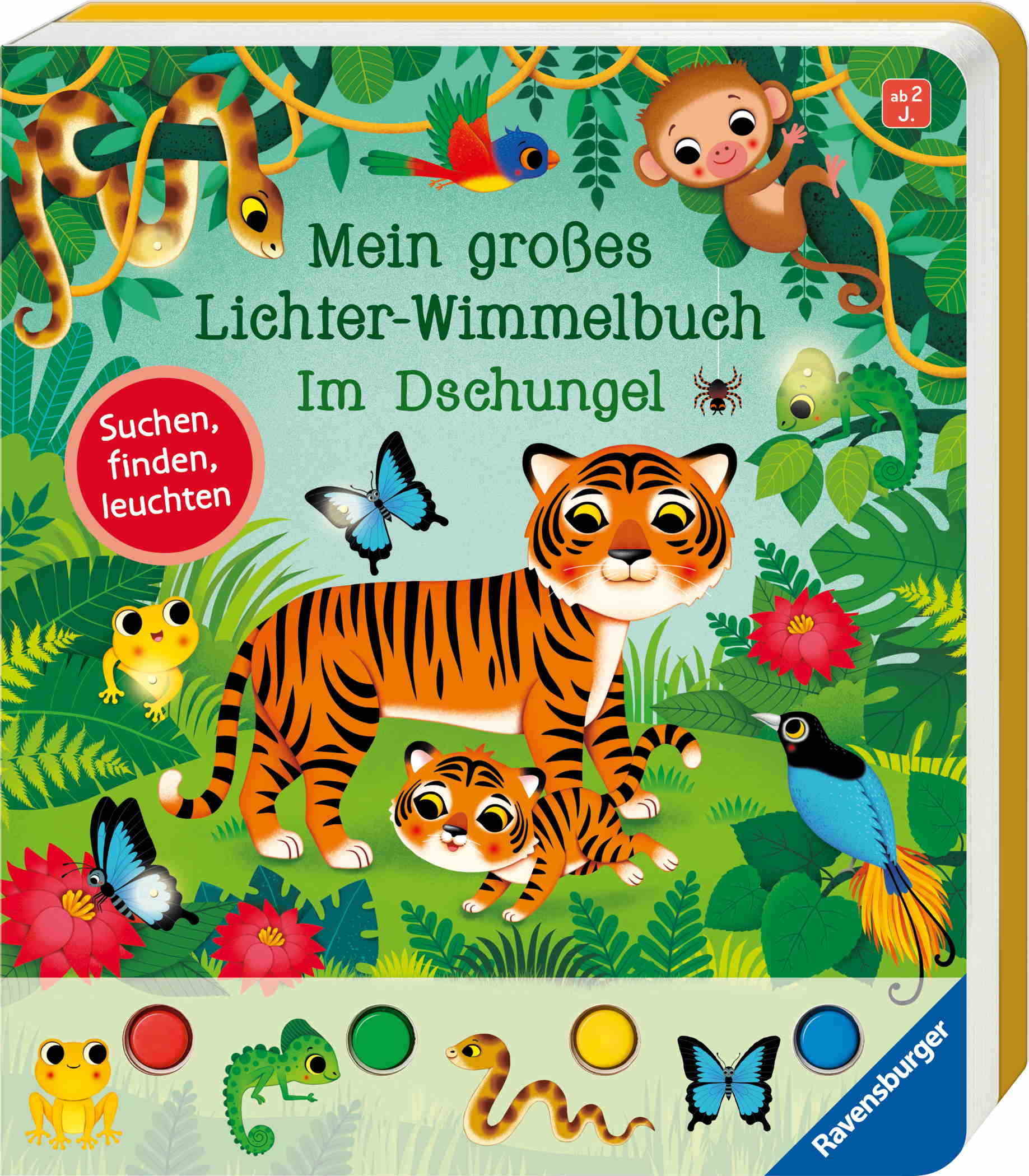 Ravensburger Buch Pappbilderbuch Mein großes Lichter-Wimmelbuch Im Dschungel 41902