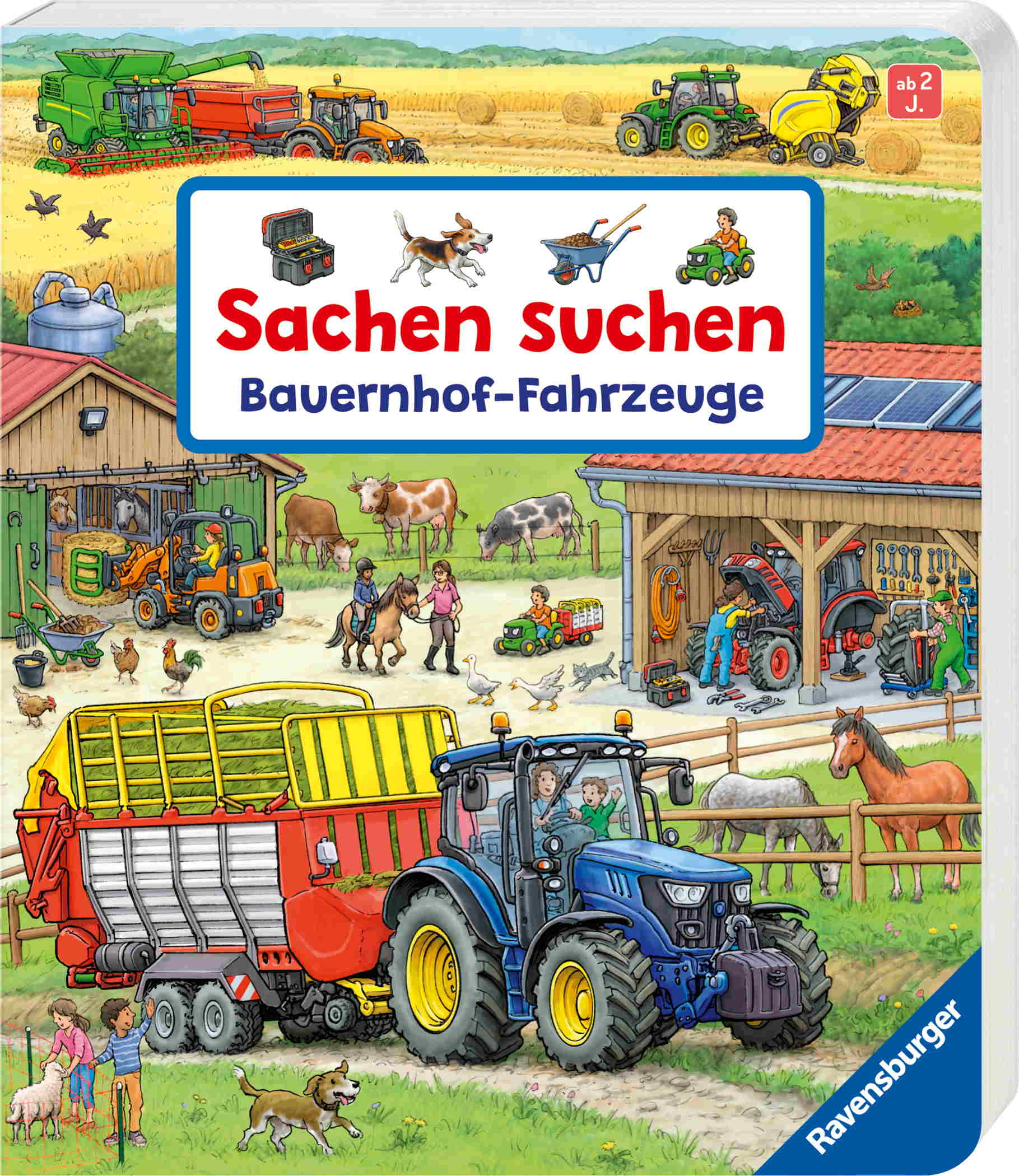 Ravensburger Buch Pappbilderbuch Spracherwerb Sachen suchen Bauernhof Fahrzeuge 42059