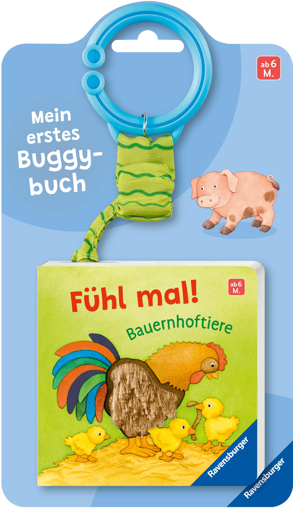 Ravensburger Buch Pappbilderbuch Mitmachen Mein erstes Buggybuch Fühl mal! Bauernhoftiere 42170