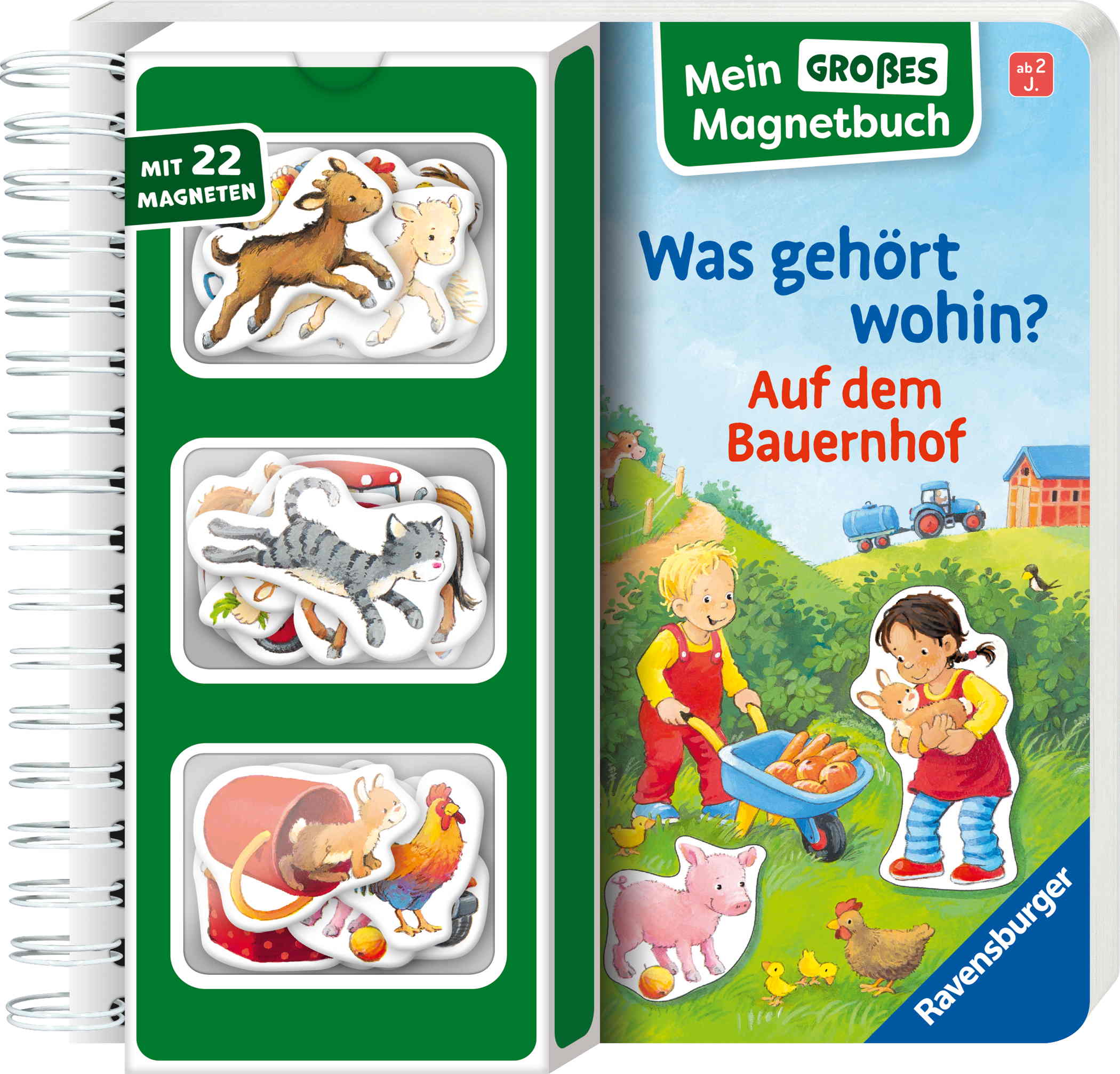 Ravensburger Buch Mitmachen Mein gro�es Magnetbuch Was geh�rt wohin? Auf dem Bauernhof 42180