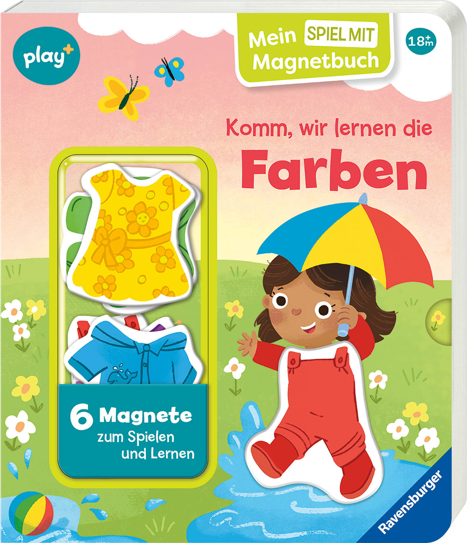 Ravensburger Buch Play+ Mein Spiel mit Magnetbuch Komm, wir lernen Farben ab 18 Monate 45640