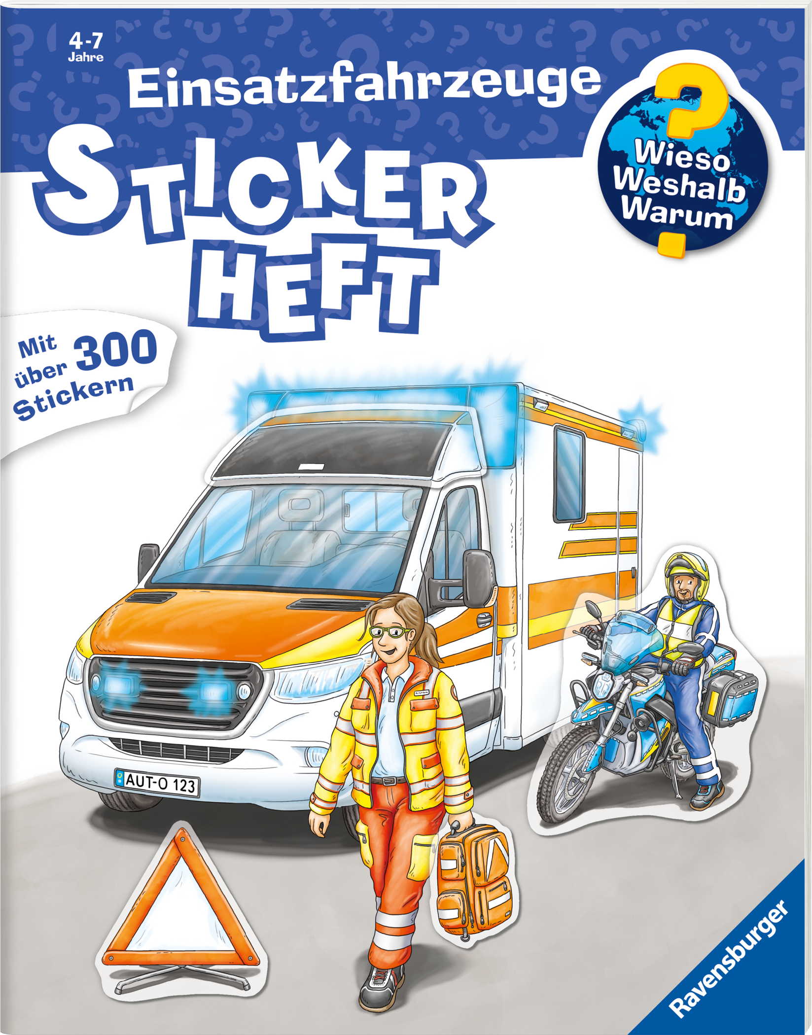 Ravensburger Buch Wieso? Weshalb? Warum? Stickerheft Einsatzfahrzeuge 60044