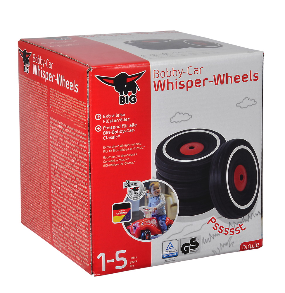 BIG Outdoor Spielzeug Fl�sterr�der Bobby Car Whisper Wheels schwarz 800001260