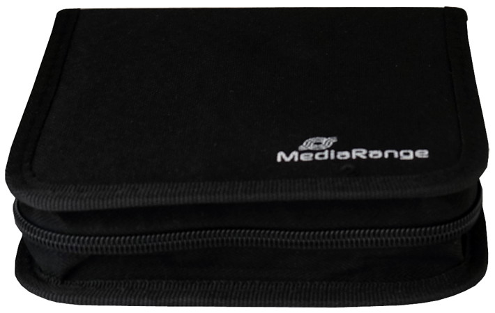 Mediarange Tasche Storage Wallet für 24 BD / CD / DVD in schwarz