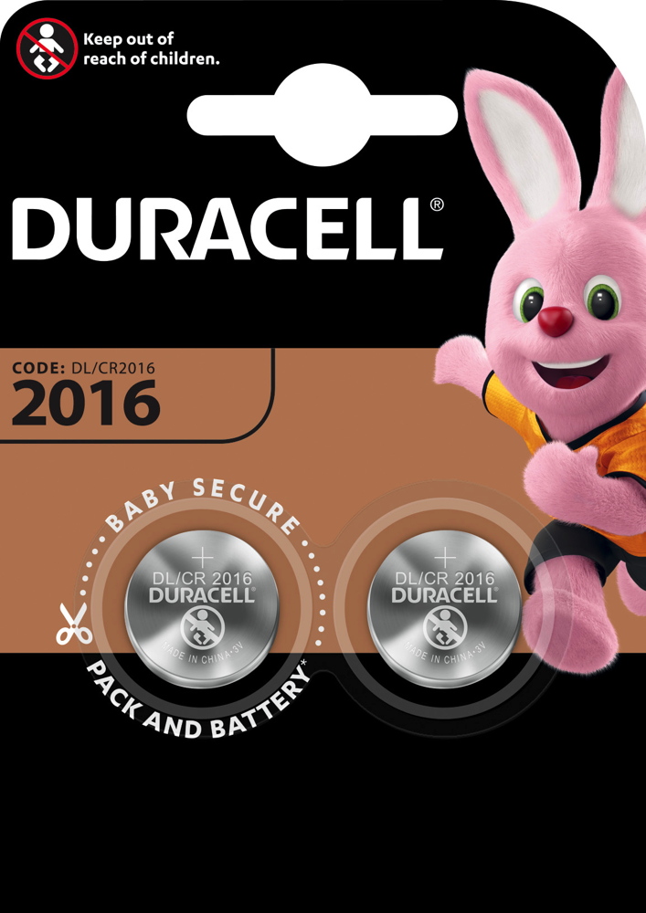 20 Duracell CR 2016 / DL 2016 Lithium Knopfzelle Batterien im 2er Blister