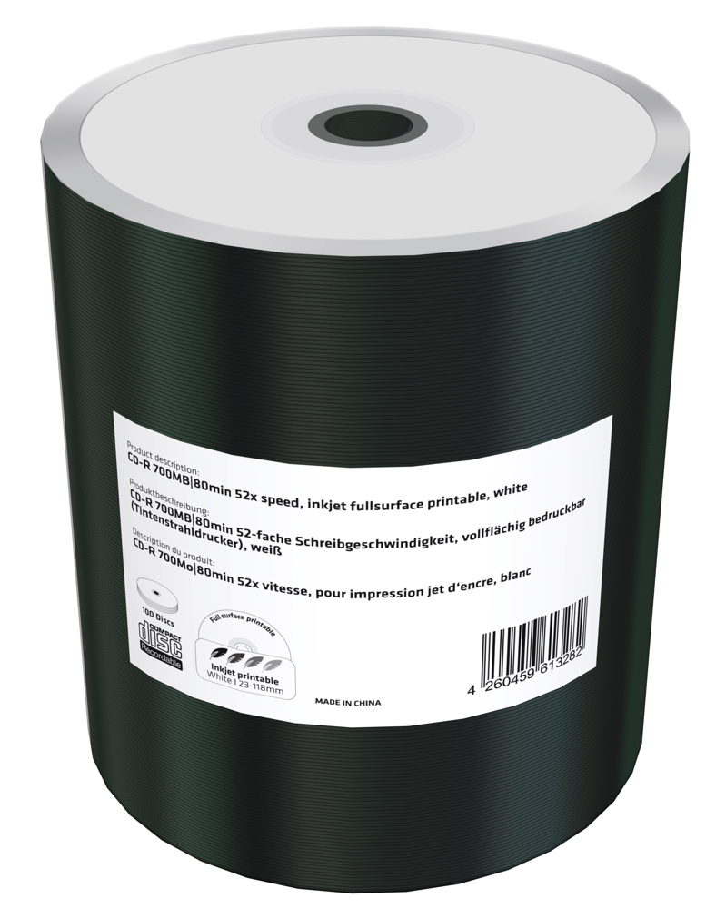 100 Mediarange Rohlinge CD-R full printable 80Min 700MB 52x Shrink
