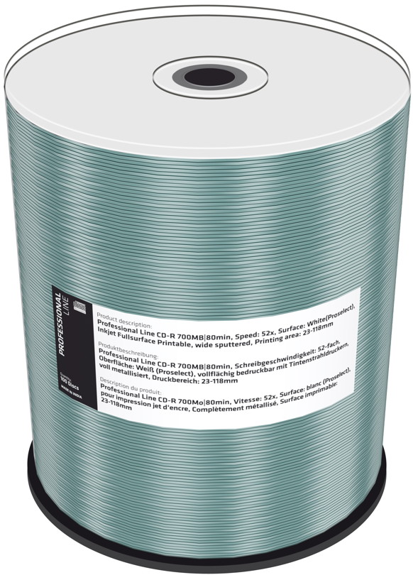600 Professional Rohlinge CD-R full printable proselect 80Min 700MB 52x Spindel