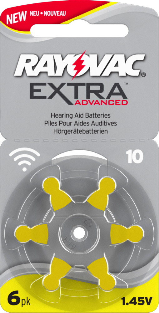 6 Rayovac 4610 Extra Advanced Typ 10 Zink-Luft Hörgerätebatterien im 6er Blister