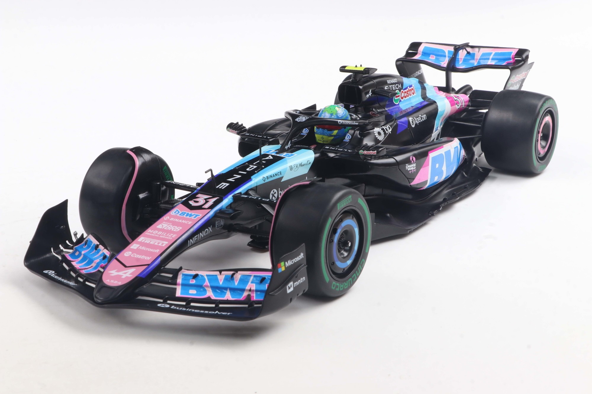 Solido Modellauto Ma�stab 1:18 Alpine F1 Team A524 Ocon blau 2024 Brasilien S1814004