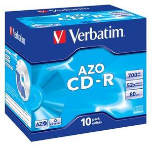 10 Verbatim Rohlinge CD-R Crystal Surface 80Min 700MB 52x Jewelcase
