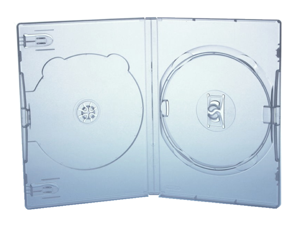 50 Amaray DVD Hüllen 2er Box 14 mm für je 2 BD / CD / DVD transparent
