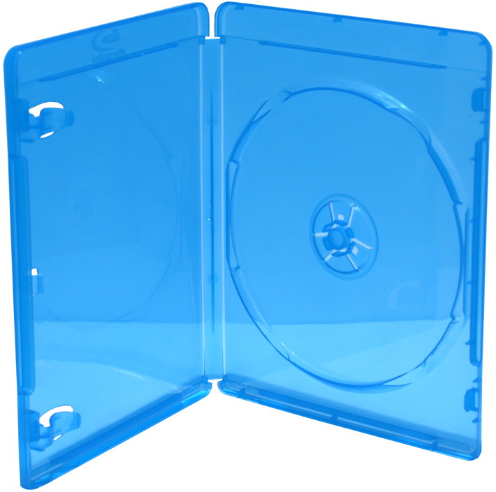 200 Blu-ray Hüllen 1er Box 11 mm für je 1 BD / CD / DVD blau
