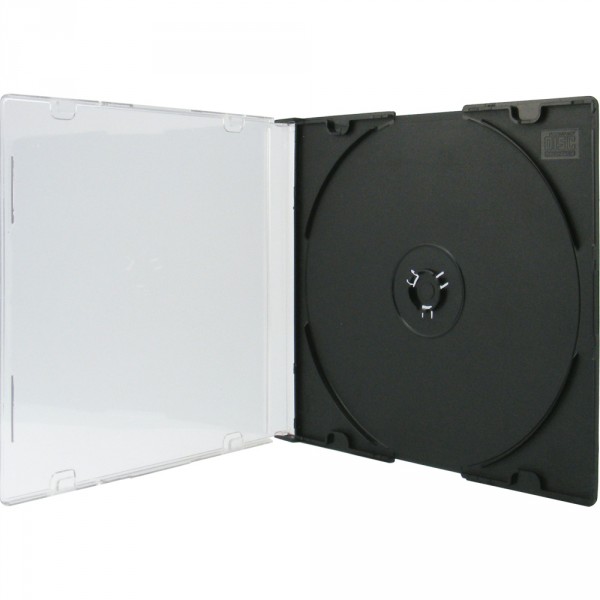 200 CD H�llen 1er Slimcase 5,2 mm f�r je 1 BD / CD / DVD schwarz