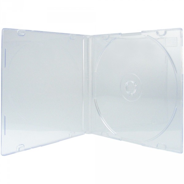 100 CD Hüllen 1er Slimcase 5,2 mm für je 1 BD / CD / DVD transparent