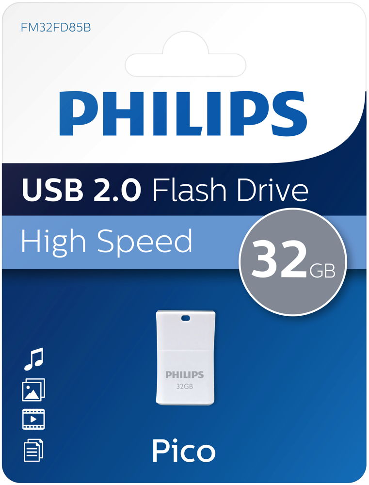 Philips USB Stick 32GB Speicherstick Pico Mini weiß