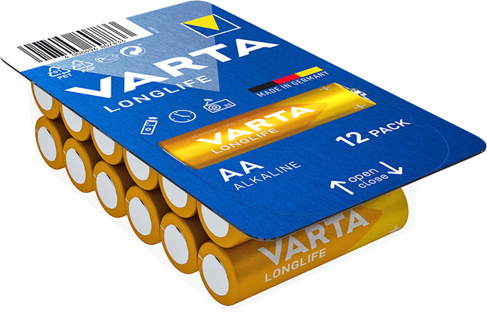 120 Varta 4106 Longlife AA / Mignon Alkaline Batterien in 12er Box